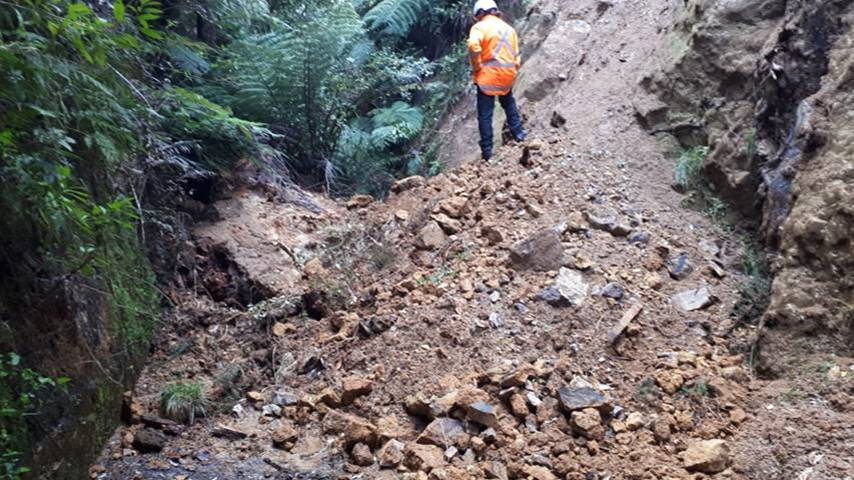 Slip Temporarily Closes Waikino to Waihi Rail Trail